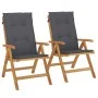 Liegestühle und Kissen 2 Stück massives Teakholz von vidaXL, Gartenstühle - Ref: Foro24-3196433, Preis: 333,16 €, Rabatt: %