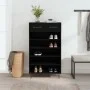 Black engineered wood shoe rack 60x35x105 cm by vidaXL, Closets and storage - Ref: Foro24-829605, Price: 72,82 €, Discount: %