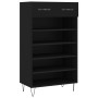 Black engineered wood shoe rack 60x35x105 cm by vidaXL, Closets and storage - Ref: Foro24-829605, Price: 73,70 €, Discount: %