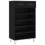 Black engineered wood shoe rack 60x35x105 cm by vidaXL, Closets and storage - Ref: Foro24-829605, Price: 72,82 €, Discount: %