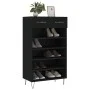 Black engineered wood shoe rack 60x35x105 cm by vidaXL, Closets and storage - Ref: Foro24-829605, Price: 72,82 €, Discount: %