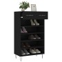 Black engineered wood shoe rack 60x35x105 cm by vidaXL, Closets and storage - Ref: Foro24-829605, Price: 73,70 €, Discount: %