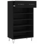 Black engineered wood shoe rack 60x35x105 cm by vidaXL, Closets and storage - Ref: Foro24-829605, Price: 72,82 €, Discount: %