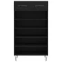 Black engineered wood shoe rack 60x35x105 cm by vidaXL, Closets and storage - Ref: Foro24-829605, Price: 72,82 €, Discount: %