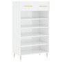 Sperrholz Schuhschrank glänzend weiß 60x35x105 cm von vidaXL, Schränke und Lagerung - Ref: Foro24-829598, Preis: 61,41 €, Rab...