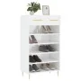 Sperrholz Schuhschrank glänzend weiß 60x35x105 cm von vidaXL, Schränke und Lagerung - Ref: Foro24-829598, Preis: 60,86 €, Rab...