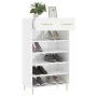 Sperrholz Schuhschrank glänzend weiß 60x35x105 cm von vidaXL, Schränke und Lagerung - Ref: Foro24-829598, Preis: 60,86 €, Rab...