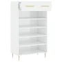 Sperrholz Schuhschrank glänzend weiß 60x35x105 cm von vidaXL, Schränke und Lagerung - Ref: Foro24-829598, Preis: 60,86 €, Rab...