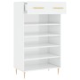 Sperrholz Schuhschrank glänzend weiß 60x35x105 cm von vidaXL, Schränke und Lagerung - Ref: Foro24-829598, Preis: 61,41 €, Rab...