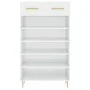 Sperrholz Schuhschrank glänzend weiß 60x35x105 cm von vidaXL, Schränke und Lagerung - Ref: Foro24-829598, Preis: 60,86 €, Rab...