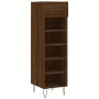 Zapatero madera de ingeniería roble marrón 30x35x105 cm de vidaXL, Armarios y almacenamiento - Ref: Foro24-829675, Precio: 55...