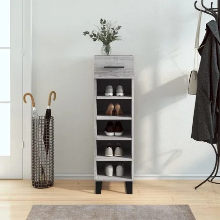 Engineered wood gray Sonoma shoerack 30x35x105 cm by vidaXL, Closets and storage - Ref: Foro24-829706, Price: 46,43 €, Discou...