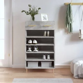 Concrete gray engineered wood shoe rack 60x35x105 cm by vidaXL, Closets and storage - Ref: Foro24-829600, Price: 56,87 €, Dis...