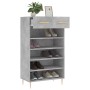 Betongraues Schuhregal aus Holzwerkstoff, 60 x 35 x 105 cm von vidaXL, Schränke und Lagerung - Ref: Foro24-829600, Preis: 56,...