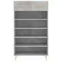 Concrete gray engineered wood shoe rack 60x35x105 cm by vidaXL, Closets and storage - Ref: Foro24-829600, Price: 56,87 €, Dis...
