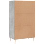 Betongraues Schuhregal aus Holzwerkstoff, 60 x 35 x 105 cm von vidaXL, Schränke und Lagerung - Ref: Foro24-829600, Preis: 56,...