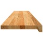 Peldaños de escalera 2 uds madera maciza roble marrón claro