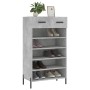 Betongraues Schuhregal aus Holzwerkstoff, 60 x 35 x 105 cm von vidaXL, Schränke und Lagerung - Ref: Foro24-829624, Preis: 59,...