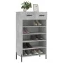 Concrete gray engineered wood shoe rack 60x35x105 cm by vidaXL, Closets and storage - Ref: Foro24-829624, Price: 58,58 €, Dis...