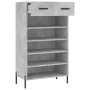 Concrete gray engineered wood shoe rack 60x35x105 cm by vidaXL, Closets and storage - Ref: Foro24-829624, Price: 58,58 €, Dis...