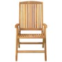 Reclining garden chairs and 6 solid teak wood cushions by vidaXL, Garden chairs - Ref: Foro24-3196503, Price: 1,00 €, Discoun...