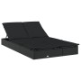 Sonnenliege für 2 Personen Klappmarkise PE Rattan schwarz 213x118x97 cm von vidaXL, Liegen - Ref: Foro24-319652, Preis: 261,5...