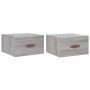 Wall bedside tables 2 pcs Sonoma gray color 35x35x20 cm by vidaXL, Lockers and storage cabinets - Ref: Foro24-829785, Price: ...