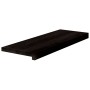 Peldaños de escalera 2 uds madera maciza roble marrón oscuro