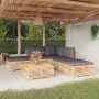 Juego muebles de jardín 6 piezas y cojines madera maciza teca de vidaXL, Conjuntos de jardín - Ref: Foro24-3100854, Precio: 9...