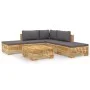 Juego muebles de jardín 6 piezas y cojines madera maciza teca de vidaXL, Conjuntos de jardín - Ref: Foro24-3100854, Precio: 9...