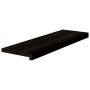Peldaños de escalera 2 uds madera maciza roble marrón oscuro