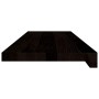 Peldaños de escalera 2 uds madera maciza roble marrón oscuro