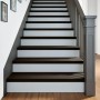 Peldaños de escalera 2 uds madera maciza roble marrón oscuro