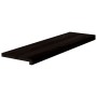 Peldaños de escalera 2 uds madera maciza roble marrón oscuro