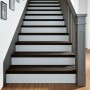 Peldaños de escalera 2 uds madera maciza roble marrón oscuro