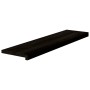 Peldaños de escalera 2 uds madera maciza roble marrón oscuro
