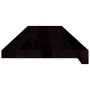 Peldaños de escalera 2 uds madera maciza roble marrón oscuro