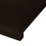 Peldaños de escalera 2 uds madera maciza roble marrón oscuro