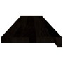 Peldaños de escalera 2 uds madera maciza roble marrón oscuro
