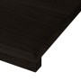 Peldaños de escalera 2 uds madera maciza roble marrón oscuro