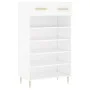 White engineered wood shoe rack 60x35x105 cm by vidaXL, Closets and storage - Ref: Foro24-829596, Price: 74,68 €, Discount: %