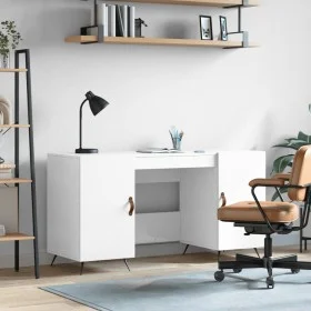 Sperrholz Schreibtisch glänzend weiß 140x50x75 cm von vidaXL, Schreibtische - Ref: Foro24-829518, Preis: 122,97 €, Rabatt: %