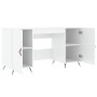 Sperrholz Schreibtisch glänzend weiß 140x50x75 cm von vidaXL, Schreibtische - Ref: Foro24-829518, Preis: 124,44 €, Rabatt: %