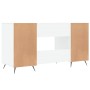 Sperrholz Schreibtisch glänzend weiß 140x50x75 cm von vidaXL, Schreibtische - Ref: Foro24-829518, Preis: 124,44 €, Rabatt: %