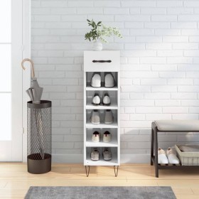 Glossy white plywood shoe cabinet 30x35x105 cm by vidaXL, Closets and storage - Ref: Foro24-829670, Price: 45,74 €, Discount: %