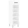 Mueble zapatero madera contrachapada blanco brillo 30x35x105 cm de vidaXL, Armarios y almacenamiento - Ref: Foro24-829670, Pr...