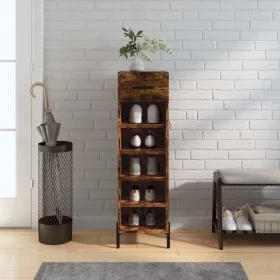 Smoked oak engineered wood shoe rack 30x35x105 cm by vidaXL, Closets and storage - Ref: Foro24-829689, Price: 44,92 €, Discou...