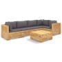 6-teiliges Gartenmöbel-Set und Kissen aus massivem Teakholz von vidaXL, Gartensets - Ref: Foro24-3100900, Preis: 1,00 €, Raba...
