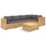 Juego muebles de jardín 6 piezas y cojines madera maciza teca de vidaXL, Conjuntos de jardín - Ref: Foro24-3100900, Precio: 1...