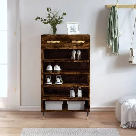Engineered wood smoked oak shoemaker 60x35x105 cm by vidaXL, Closets and storage - Ref: Foro24-829593, Price: 72,07 €, Discou...